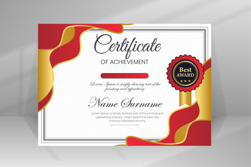 Appreciation and Achievement Modern Certificate Template Design