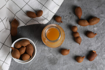 Fresh sweet drink - tamarind juice, tasty drink for refreshing