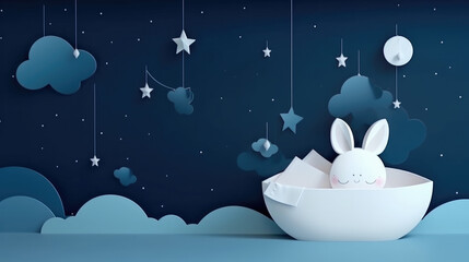 Baby shower background. Illustration AI Generative.