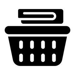 laundry basket glyph icon