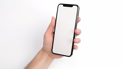 Mokup - Digital Connection - Holding a Blank Smartphone Screen