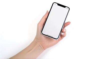 Mokup - Digital Connection - Holding a Blank Smartphone Screen