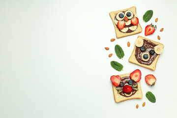 Tasty breakfast or lunch for kid - toast, food that the child can take with him