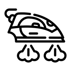 steam iron line icon