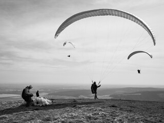 paragliding in the mountains