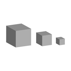 Grey cubes, great design for any purposes. Design element. Vector illustration.