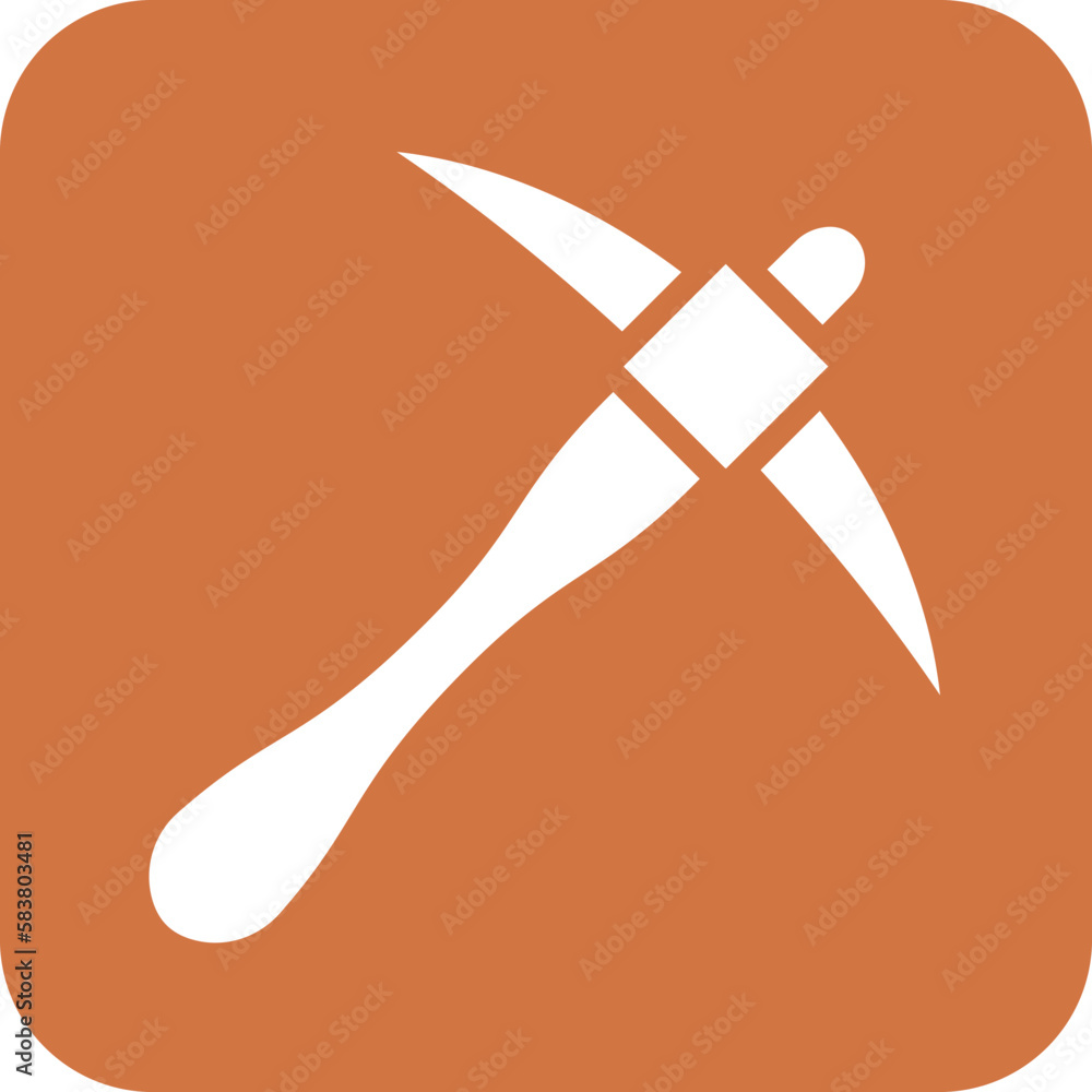 Sticker vector design pickaxe icon style