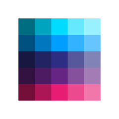 Multicolored palette of cubes. Color palette. Vector illustration.