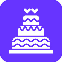 Vector Design Wedding Cake Icon Style
