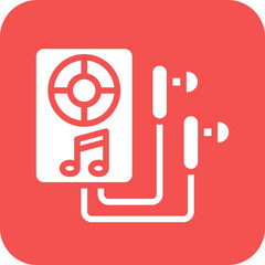 Vector Design Music Player Icon Style
