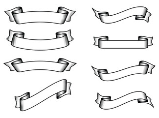 stylish blank vintage tattoo ribbon set © Marty's Art