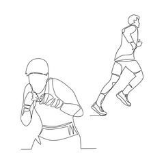 Sportsman vector illustration