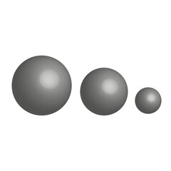 3d illustration with grey balls. Graphic element. Vector illustration.