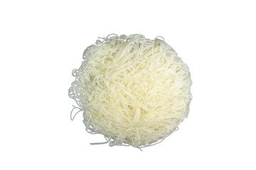 Stack of dry rice noodles on a transparent background stock PNG photo