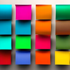 abstract colorful post it note background