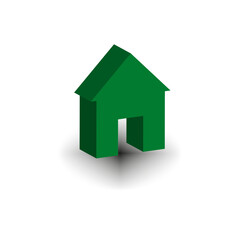 house green icon in modern style. Vector illustration.
