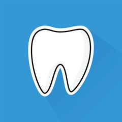 Illustration of Teeth in Flat Design