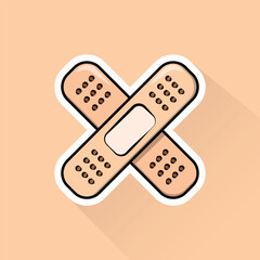 Illustration of Plaster in Flat Design