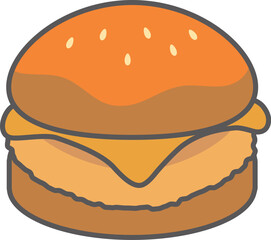 フィッシュバーガーのイラスト