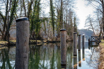 spring at lend channel in carinthia