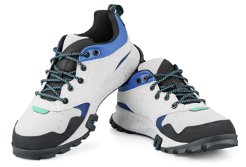 Sports leather boots isolated on transparent background. Full Depth of Field