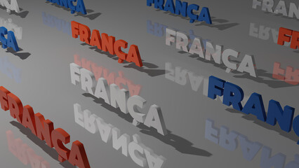 3d representation with name França.