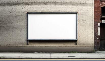 blank billboard in city, advertising