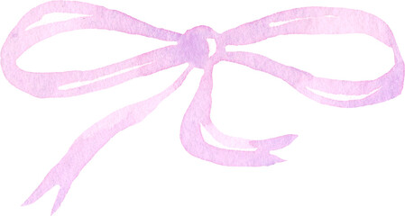 Bow. Watercolor illustration. Hand-painted. Isolated 