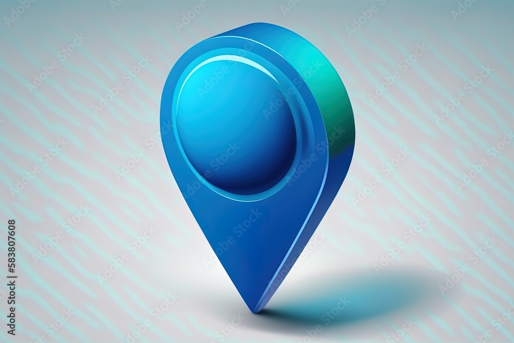 Poster map and trip gps direction pointer and marker with a blue location pin icon sign or compass. generat