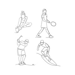 Sportsman vector illustration