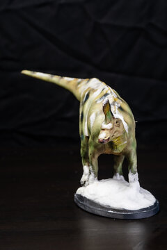 The Tsintaosaurus dinosaur  in the dark