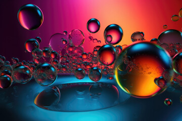 Colorful bubbles, generative ai