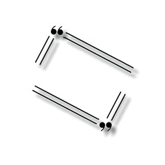 Quote frames blank templates . Text in brackets citation empty speech bubbles quote bubbles. Textbox isolated on color. Vector