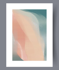 Abstract picture watercolor style wall art print. Printable minimal abstract picture poster. Contemporary decorative background with style. Wall artwork for interior design.