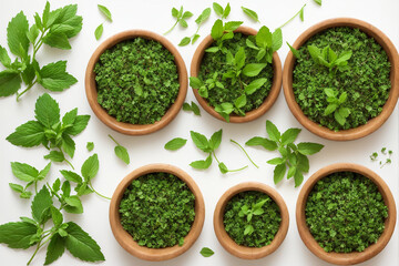 Obraz na płótnie Canvas mint, leaf, herb, plant, peppermint, leaves, fresh, nature, herbal, organic, garden, green