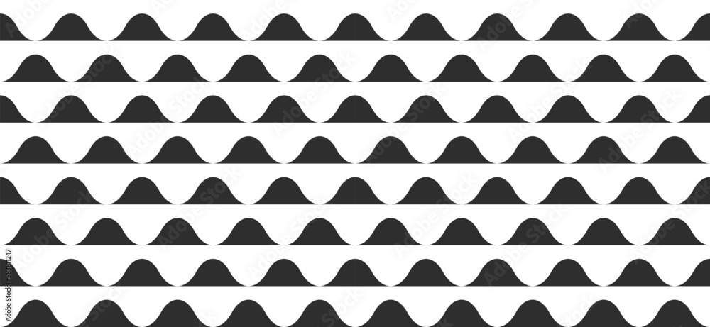 Poster ripple wavy seamless geometric pattern texture background vector graphic, swirl abstract curve drip 