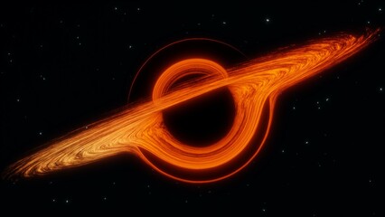 宇宙空間に浮かぶ天体ブラックホール