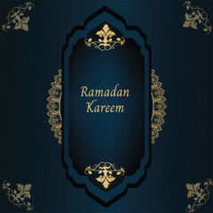 Ramadan Kareem Islamic Greeting Card Background Vector Illustration