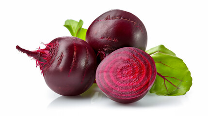 beetroots. Fresh vegetables isolated on white background. Healthy food concept. Generative AI