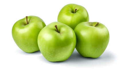 green apples. Fresh vegetables isolated on white background. Healthy food concept. Generative AI