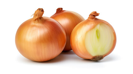onions. Fresh vegetables isolated on white background. Healthy food concept. Generative AI