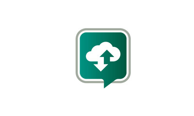 download, upload cloud, send file, internet connect, data storage icon. down up Vector illustration