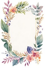 wedding frame with flowers