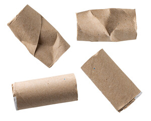 Empty cardboard toilet paper rolls