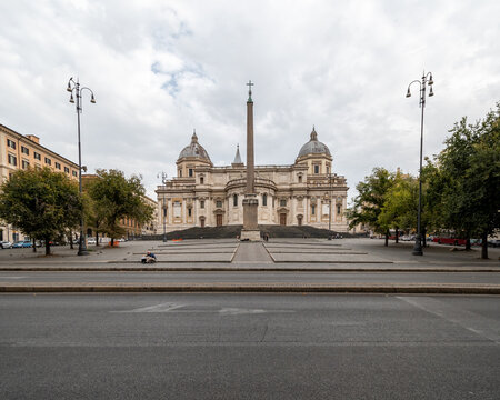Rome, Italy - September 16, 2021: Basilica Papale di Santa Maria Maggiore