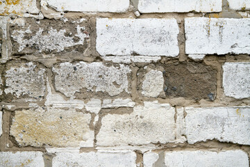 The texture of the wall is made of old gypsum blocks.