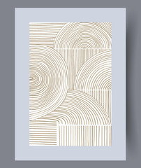 Abstract minimalism modern stripes wall art print. Wall artwork for interior design. Contemporary decorative background with stripes. Printable minimal abstract minimalism poster.