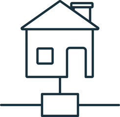 Home Network line icon. Element sign from networking collection. Home Network outline icon sign for web design, infographics and more.