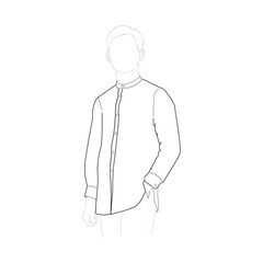 vector illustration of a male character standing