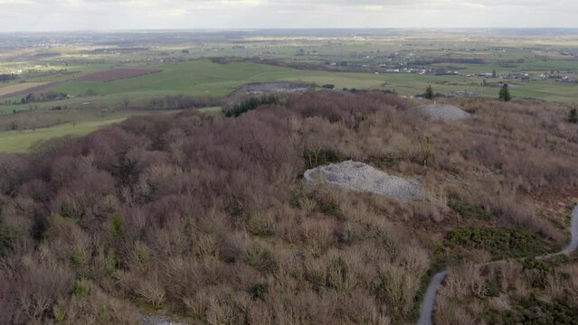 Finvarra castle and Caesar's Cairn on top of Knockma Hill Tracking outward